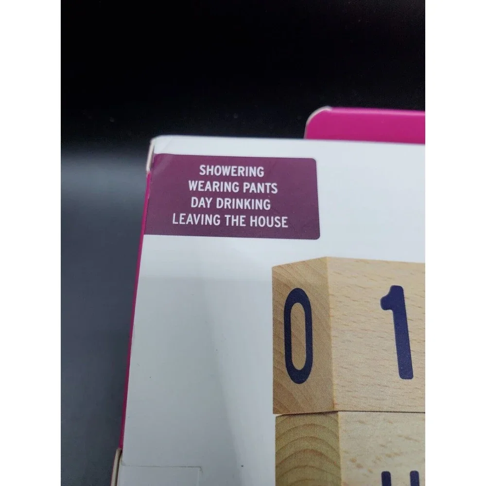 New In Box Who's Counting Wooden Countdown Blocks By FRED Daily Living Edition